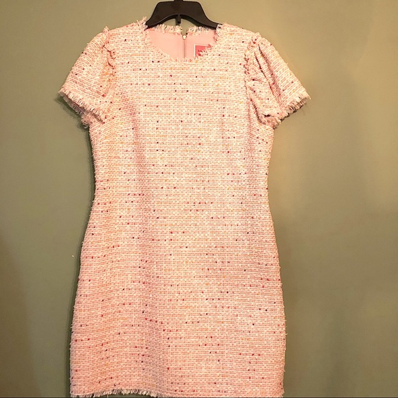 kate spade flutter sleeve tweed dress